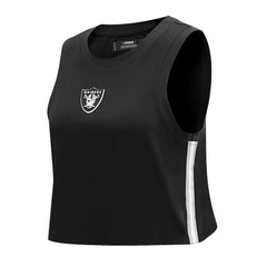Las Vegas Raiders Pro Standard Women's Ombre Wordmark Classic Cropped Tank Top - Black on sale