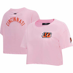 Cincinnati Bengals Pro Standard Women's Cropped Boxy T-Shirt - Pink discount