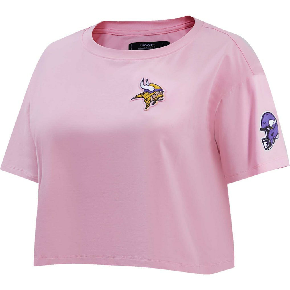 Minnesota Vikings Pro Standard Women's Cropped Boxy T-Shirt - Pink on sale