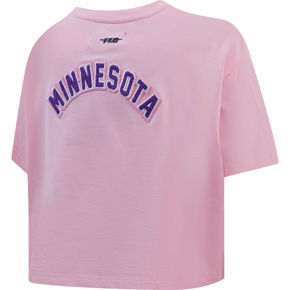 Minnesota Vikings Pro Standard Women's Cropped Boxy T-Shirt - Pink on sale