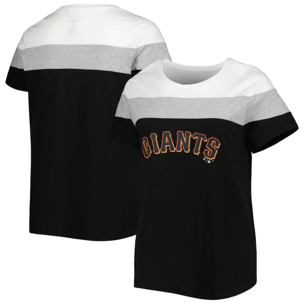 San Francisco Giants Women's Plus Size Colorblock T-Shirt - White/Black