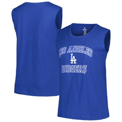Los Angeles Dodgers Profile Women's Plus Size Tank Top - Royal