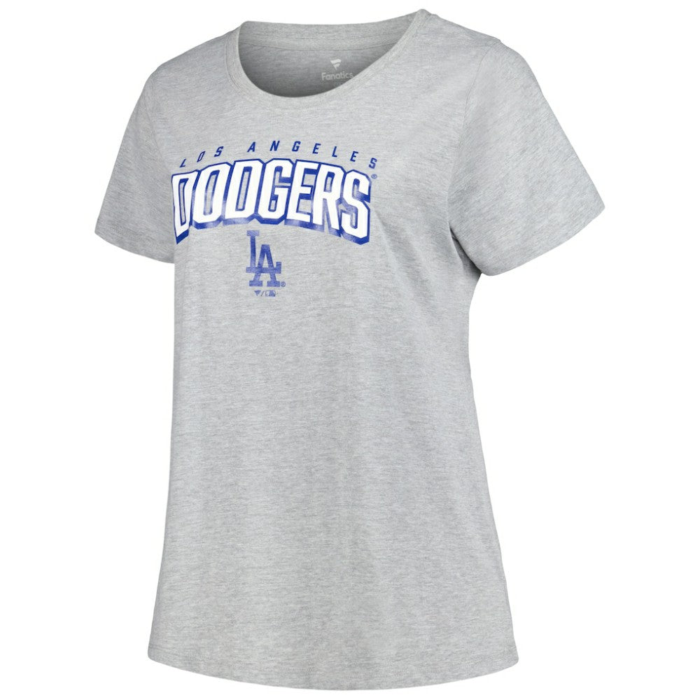 Los Angeles Dodgers Profile Women's Plus Size T-Shirt Combo Pack - Black/Heather Gray