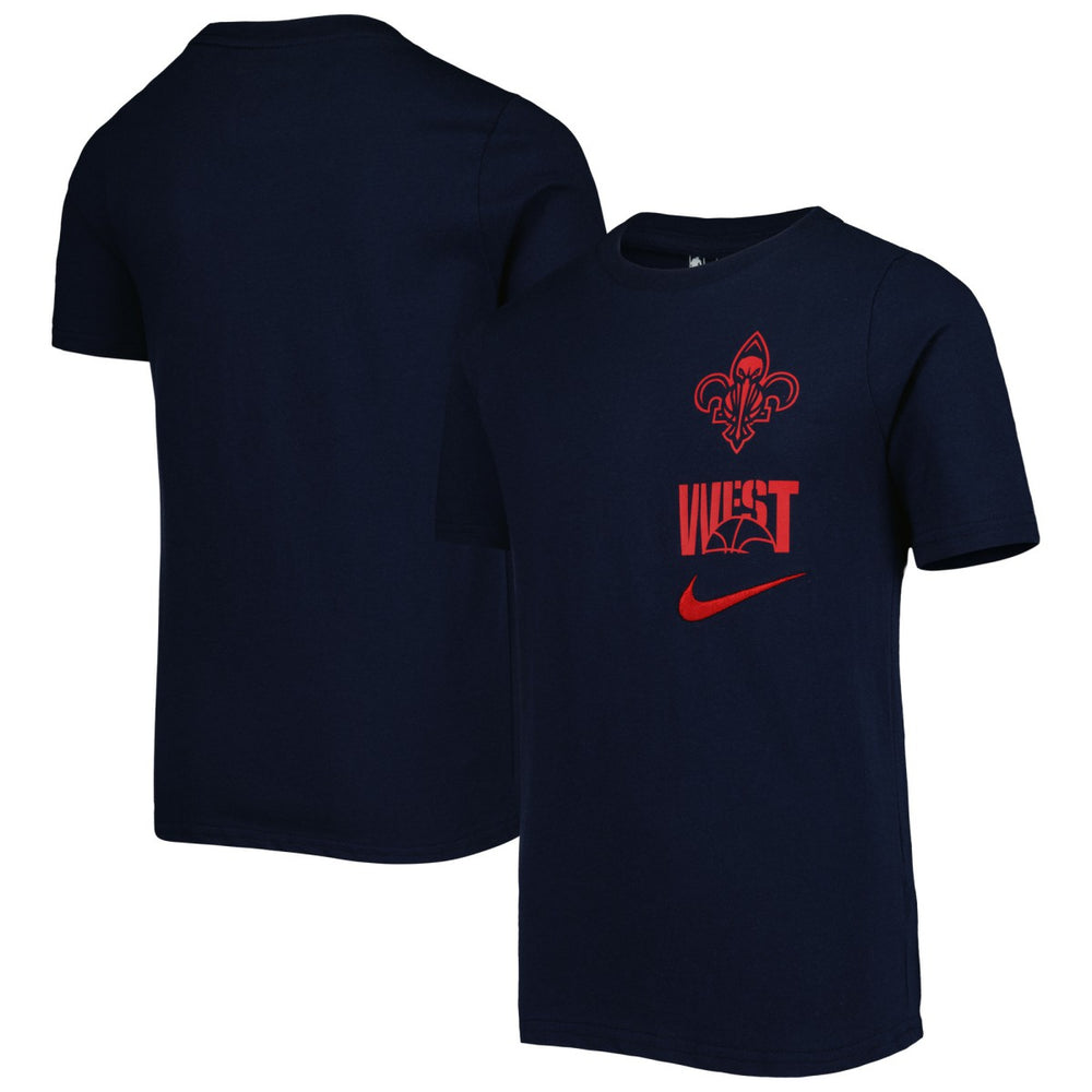 New Orleans Pelicans Youth Vs Block Essential T-Shirt - Navy | Nike on sale