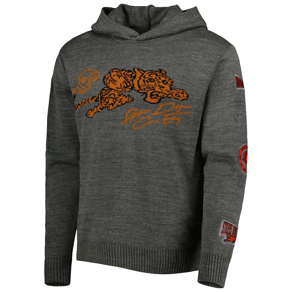Cincinnati Bengals x BlaCkOWned Stripes Don't Come Easy Pullover Hoodie - Gray discount