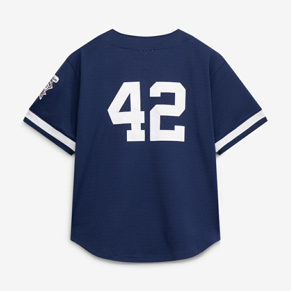 Mariano Rivera New York Yankees Mitchell & Ness Cooperstown Collection Mesh Batting Practice Button-Up Jersey - Navy | New Era