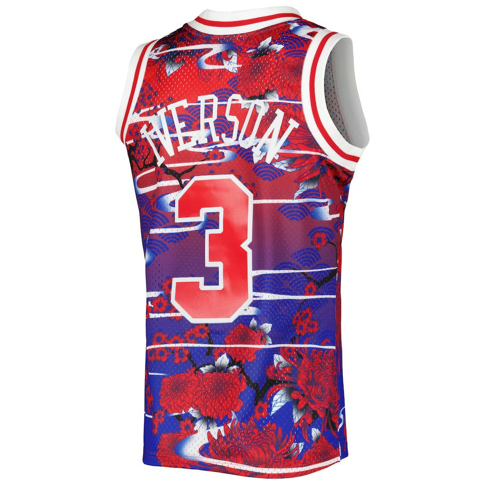 Allen Iverson Philadelphia 76ers 1996/97 Hardwood Classics Lunar New Year Swingman Jersey - Red | Mitchell & Ness for sale