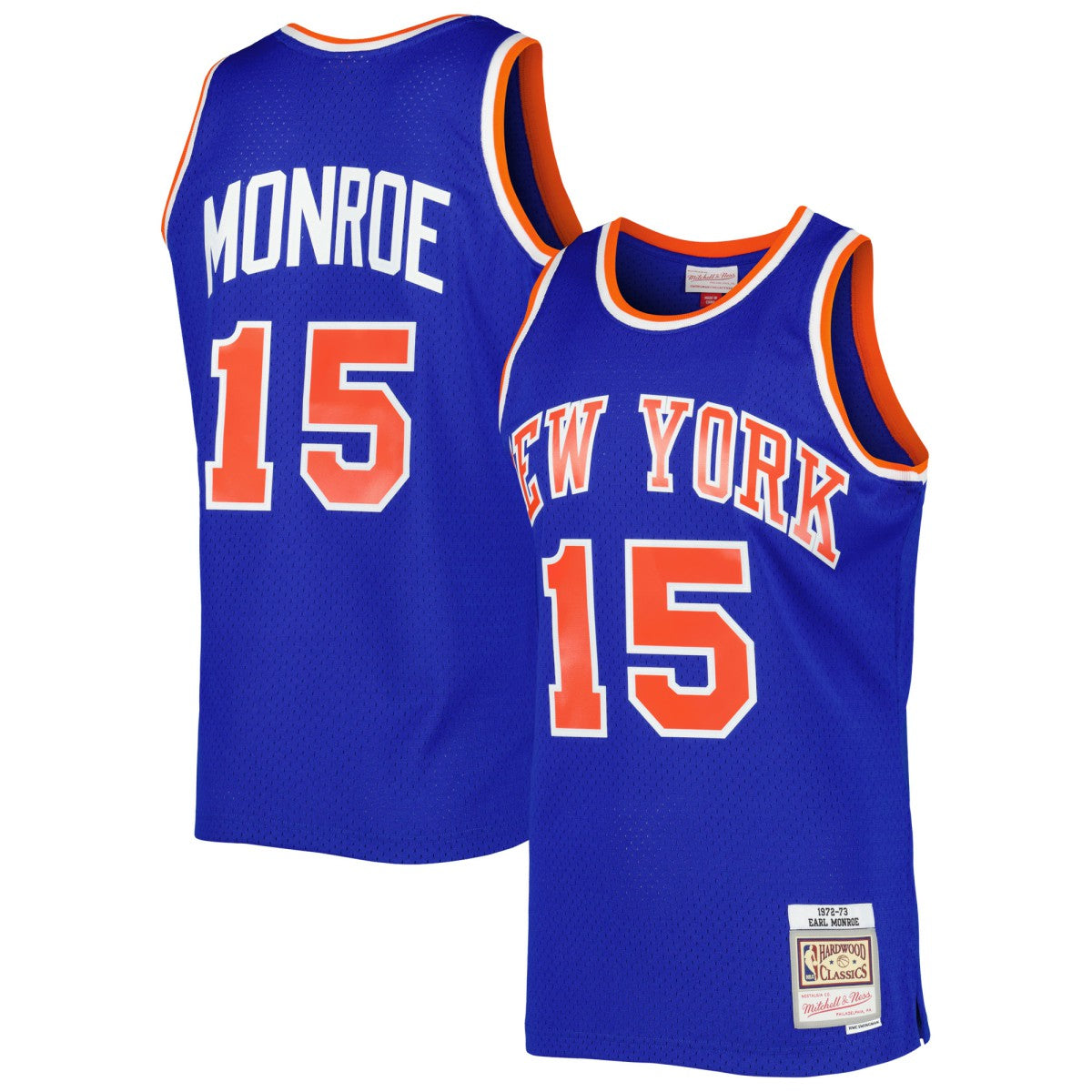 Earl Monroe New York Knicks 1972/73 Hardwood Classics Swingman Jersey - Blue | Mitchell & Ness discount