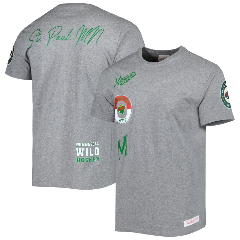 Minnesota Wild Mitchell & Ness City Collection T-Shirt Heather Gray