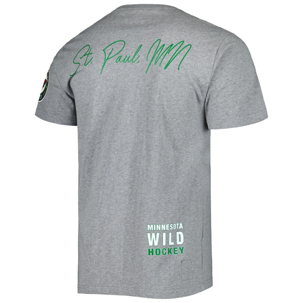 Minnesota Wild Mitchell & Ness City Collection T-Shirt Heather Gray