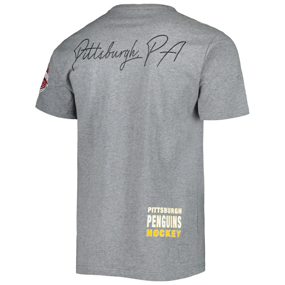 Pittsburgh Penguins Mitchell & Ness City Collection T-Shirt Heather Gray