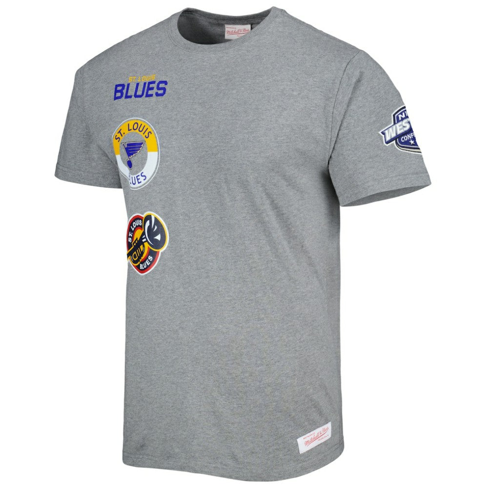 St. Louis Blues Mitchell & Ness City Collection T-Shirt Heather Gray