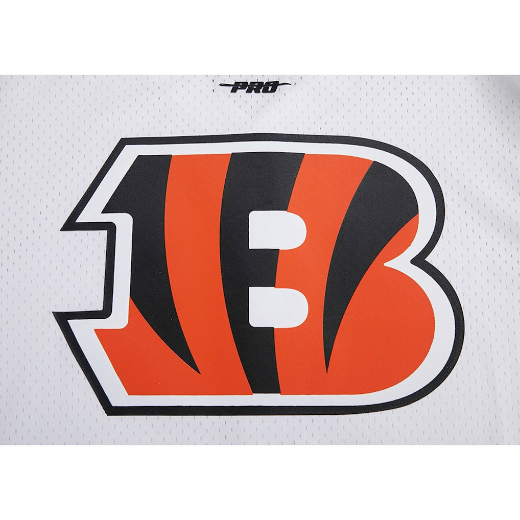 Joe Burrow Cincinnati Bengals Pro Standard Mesh Baseball Button-Up T-Shirt - White on sale