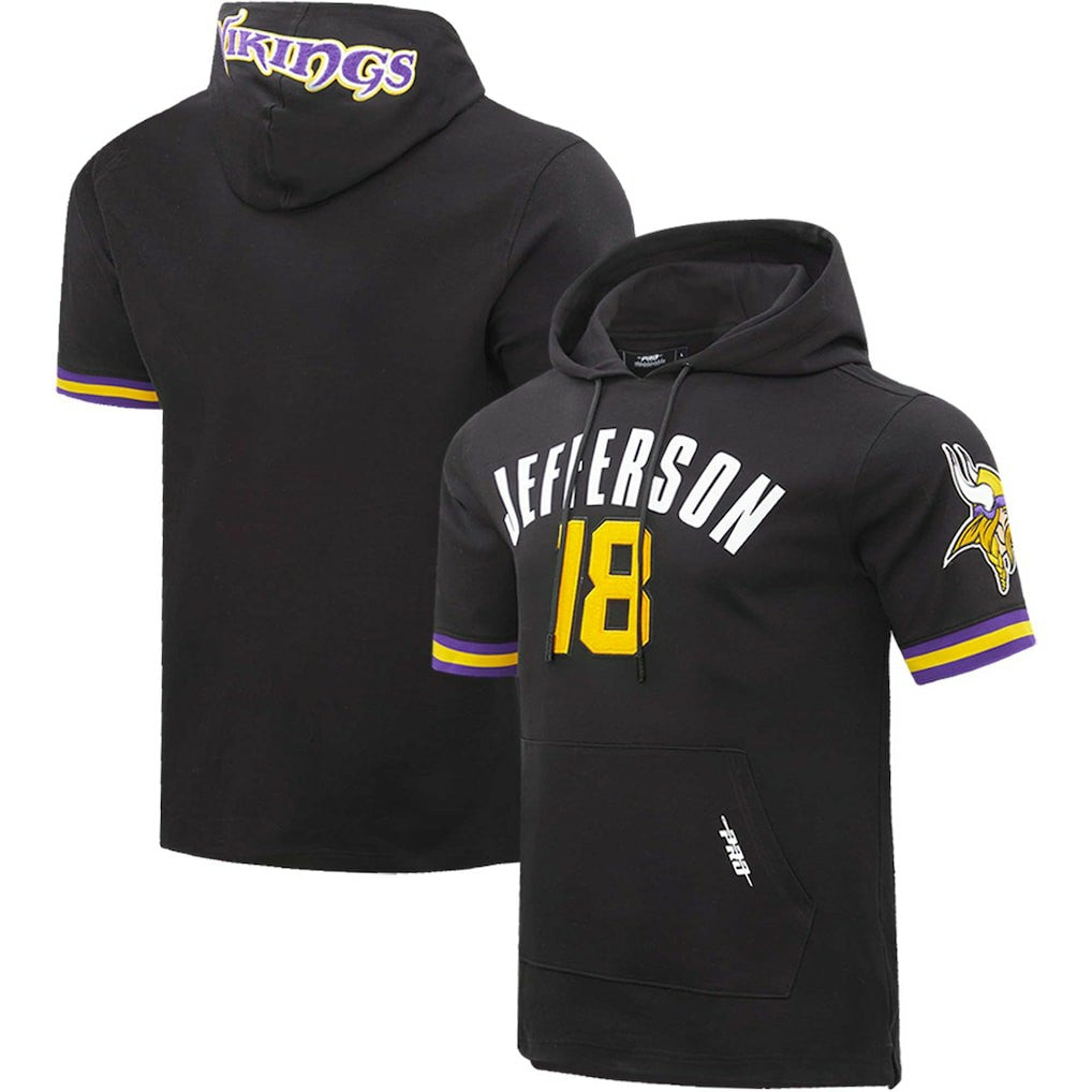 Justin Jefferson Minnesota Vikings Pro Standard Player Name & Number Hoodie T-Shirt - Black cheap