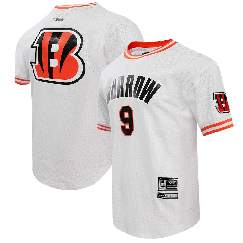 Joe Burrow Cincinnati Bengals Pro Standard Player Name & Number Mesh T-Shirt - White for sale
