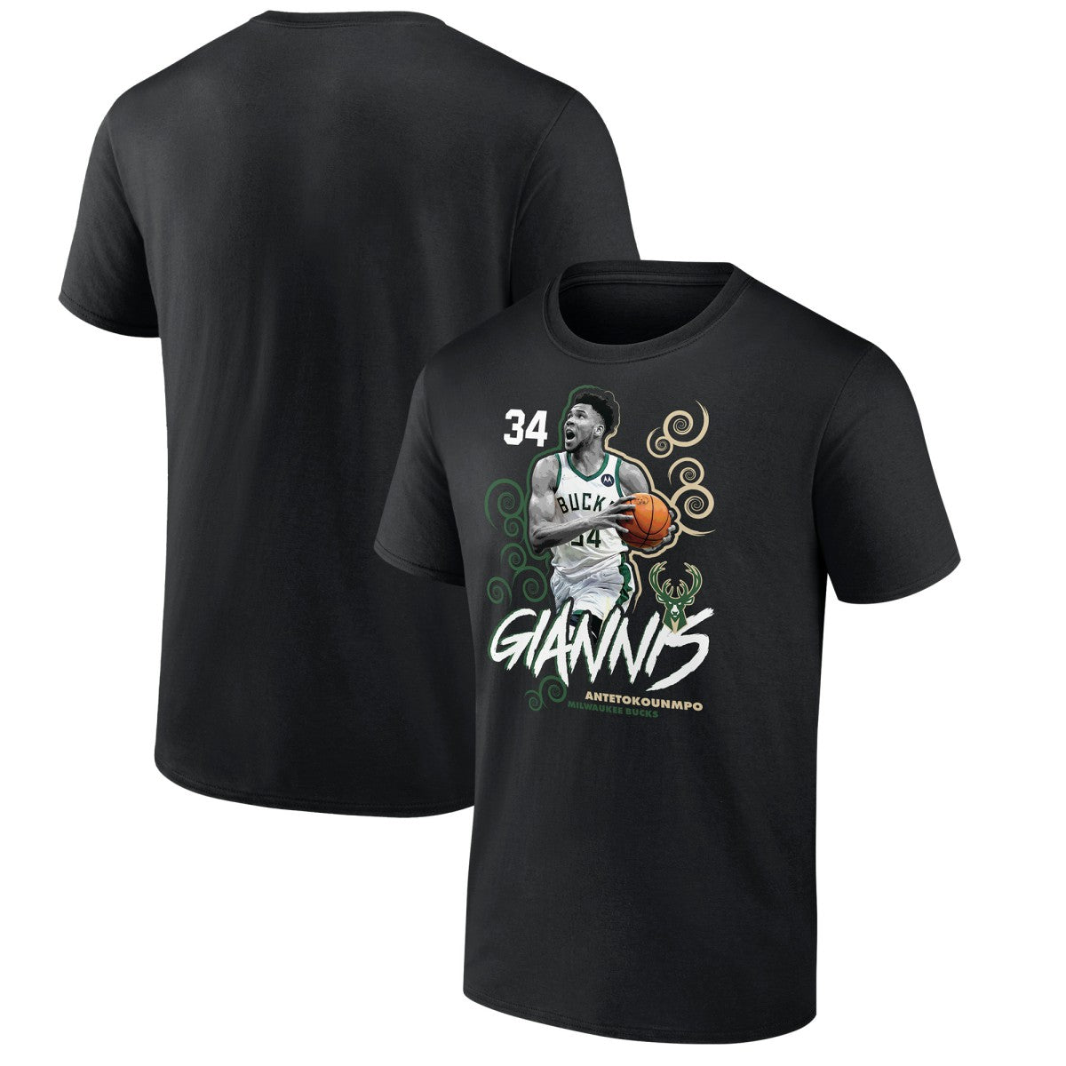 Giannis Antetokounmpo Milwaukee Bucks Competitor T-Shirt - Black online