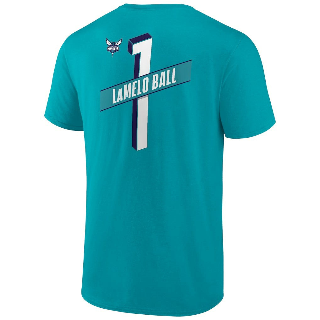LaMelo Ball Charlotte Hornets Full-Court Press Name & Number T-Shirt - Aqua sale
