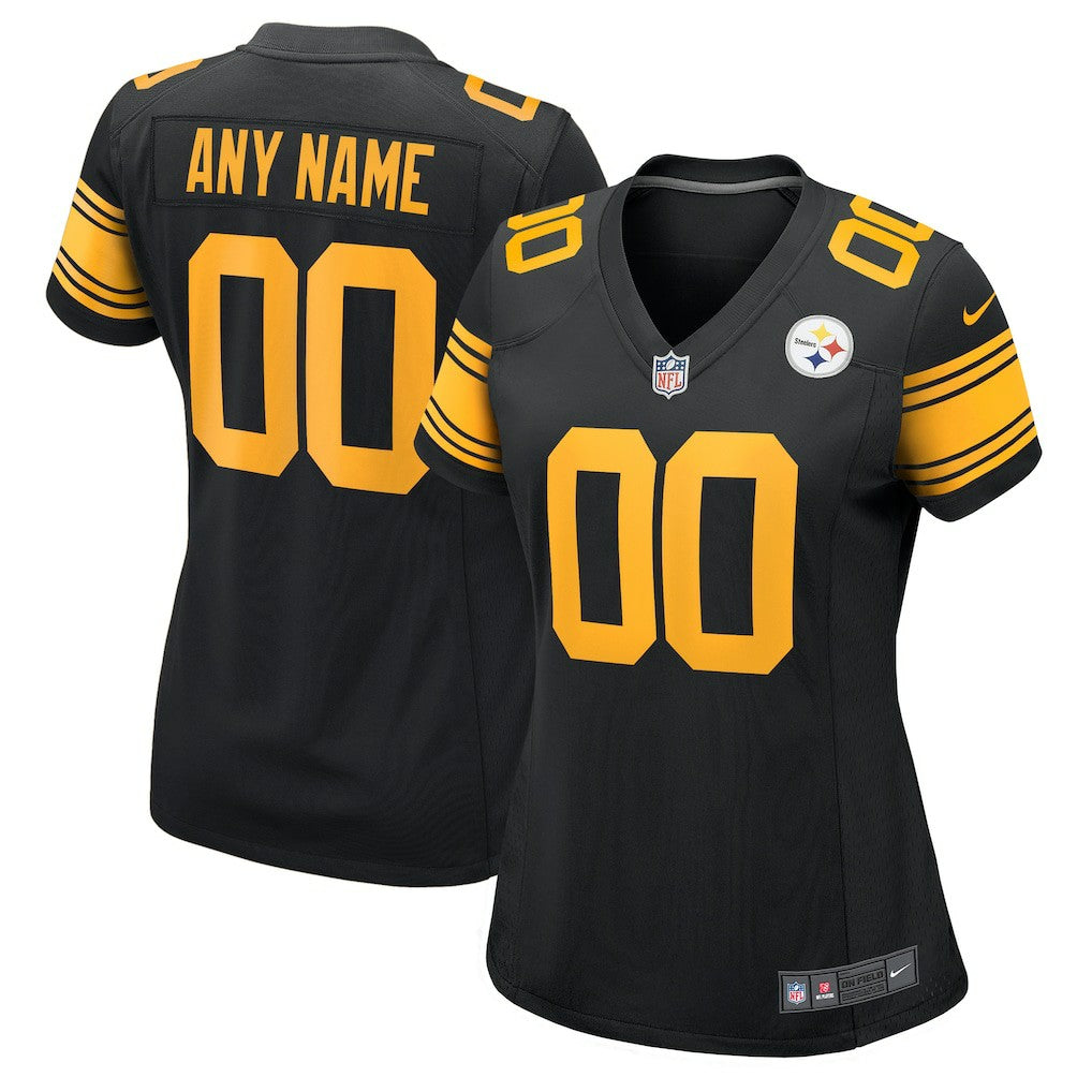 Pittsburgh Steelers Women's Alternate Custom Game Jersey - Black | Nike on sale
