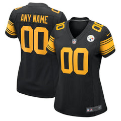 Pittsburgh Steelers Women's Alternate Custom Game Jersey - Black | Nike on sale