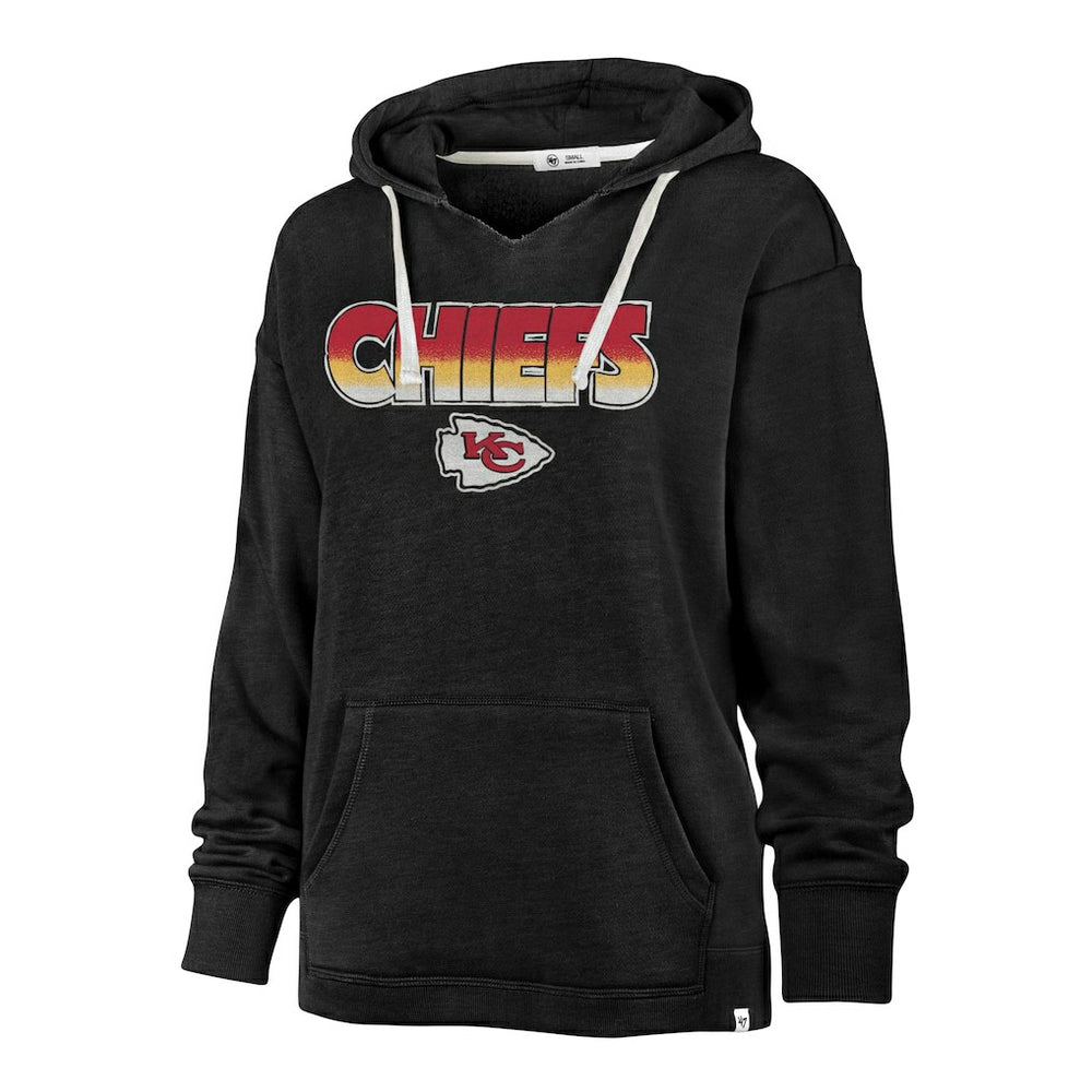 Kansas City Chiefs '47 Women's Color Rise Kennedy Pullover Hoodie - Black sale