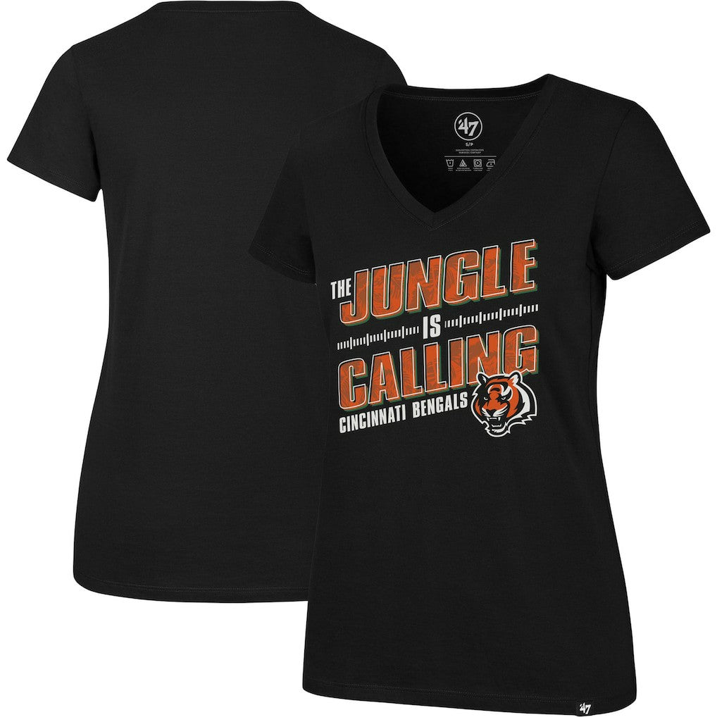 Cincinnati Bengals '47 Women's Team Regional Ultra Rival V-Neck T-Shirt - Black sale