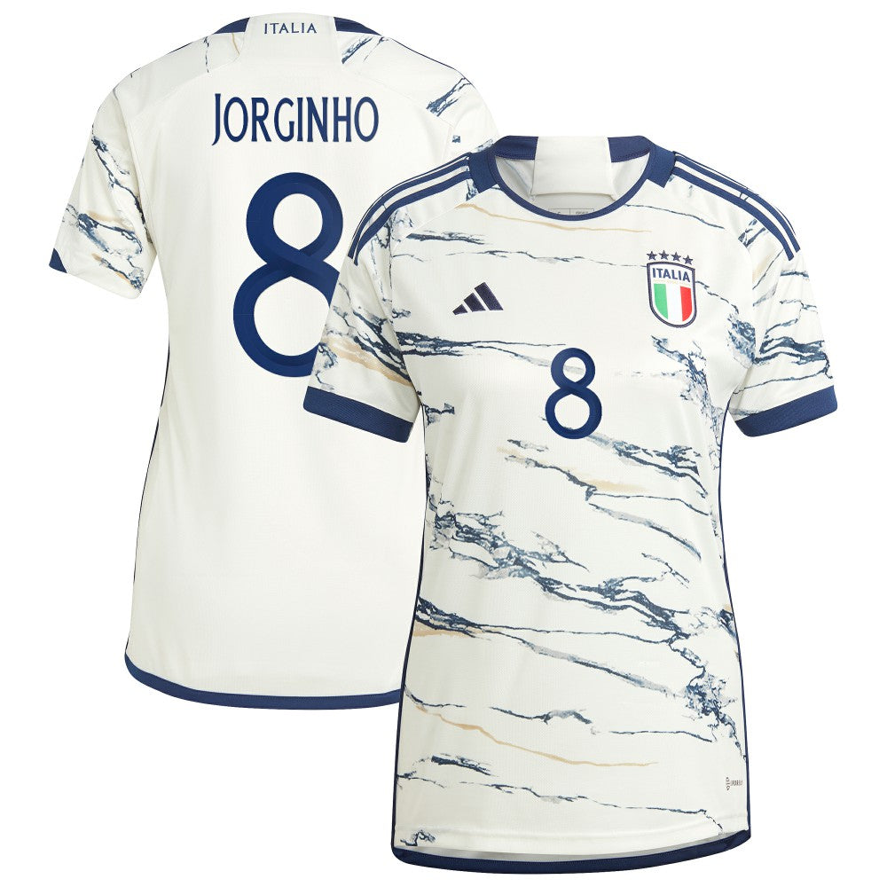 Jorginho Italy National Team Women's 2023 Away Replica Jersey - White | Adidas for sale