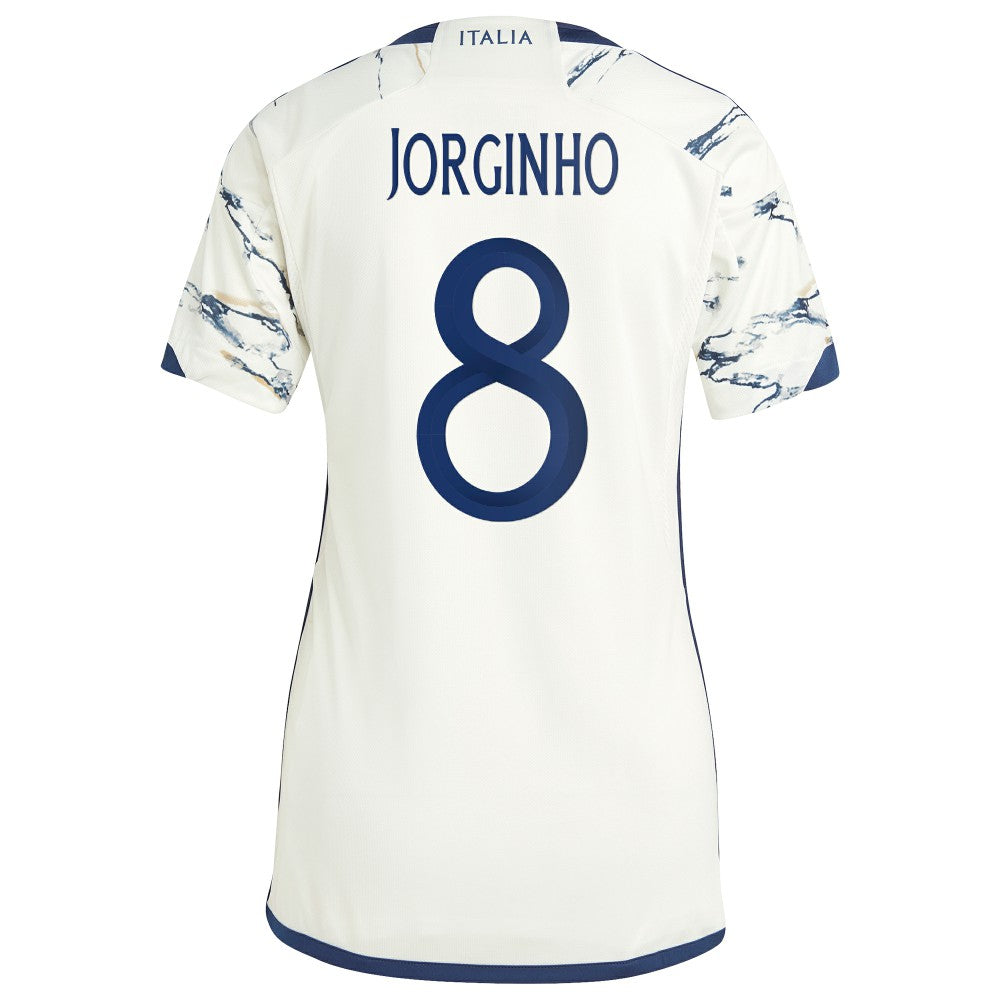 Jorginho Italy National Team Women's 2023 Away Replica Jersey - White | Adidas for sale