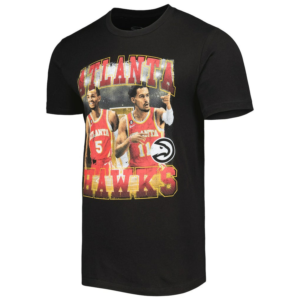 Trae Young & Dejounte Murray Atlanta Hawks Stadium Essentials Unisex Player Duo T-Shirt - Black for sale