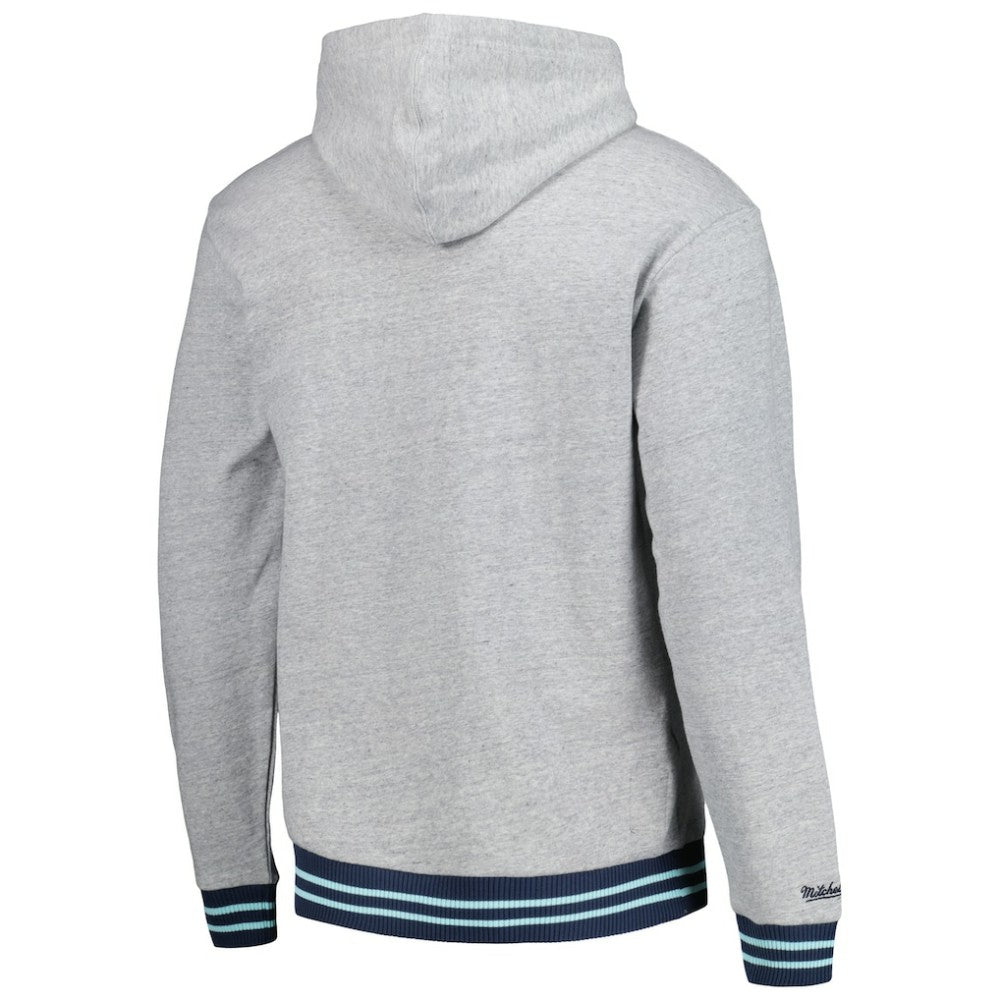 Seattle Kraken Mitchell & Ness Classic French Terry Pullover Hoodie Heather Gray