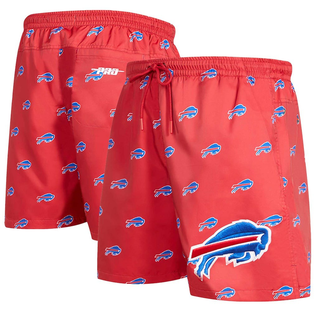 Buffalo Bills Pro Standard Allover Print Mini Logo Shorts - Red sale