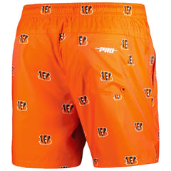 Cincinnati Bengals Pro Standard Allover Print Mini Logo Shorts - Orange cheap