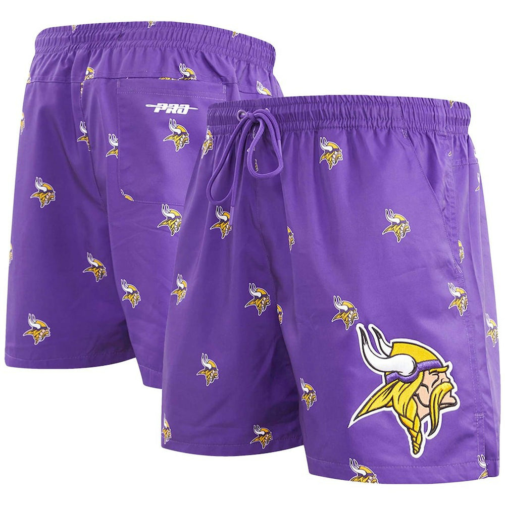 Minnesota Vikings Pro Standard Allover Print Mini Logo Shorts - Purple for sale