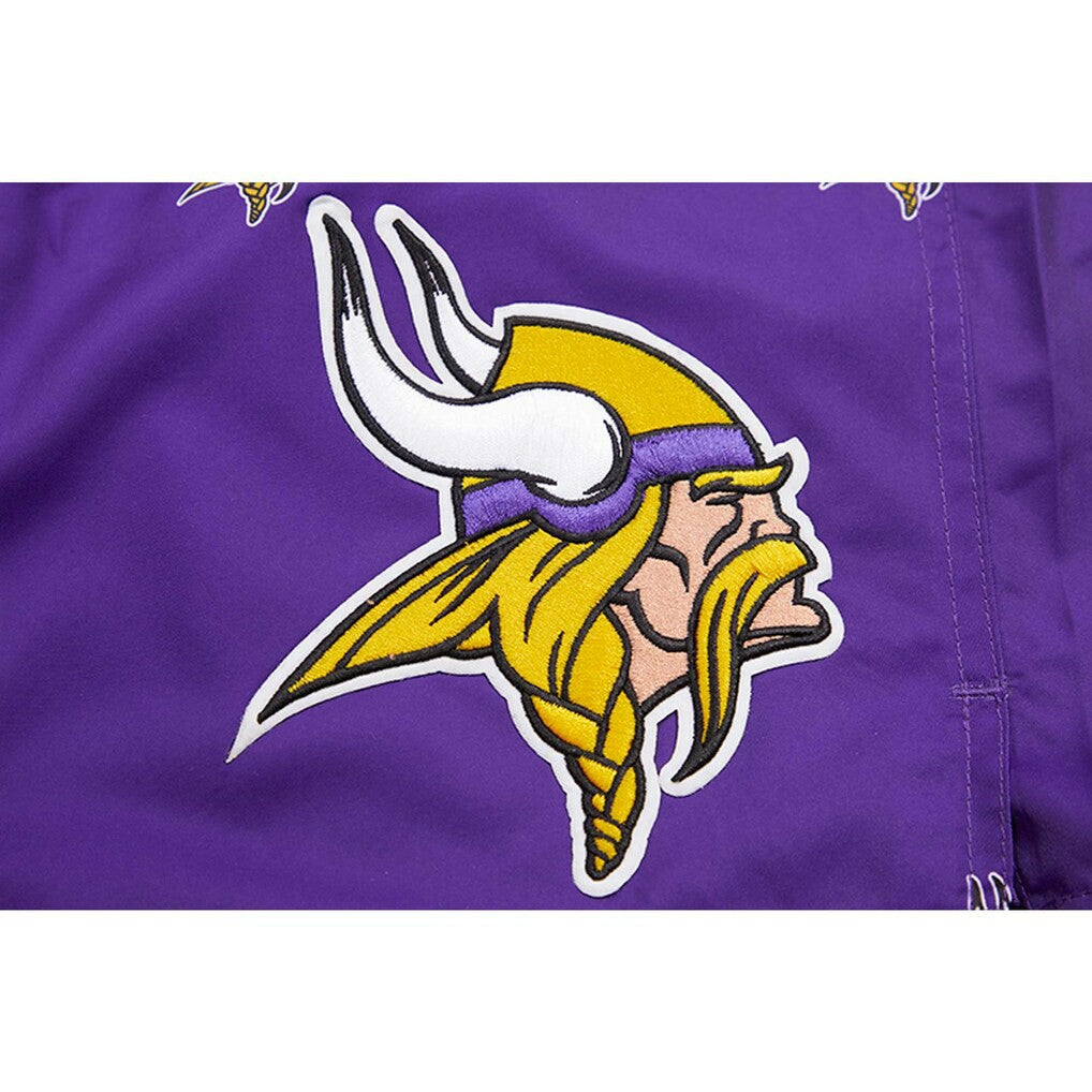 Minnesota Vikings Pro Standard Allover Print Mini Logo Shorts - Purple for sale