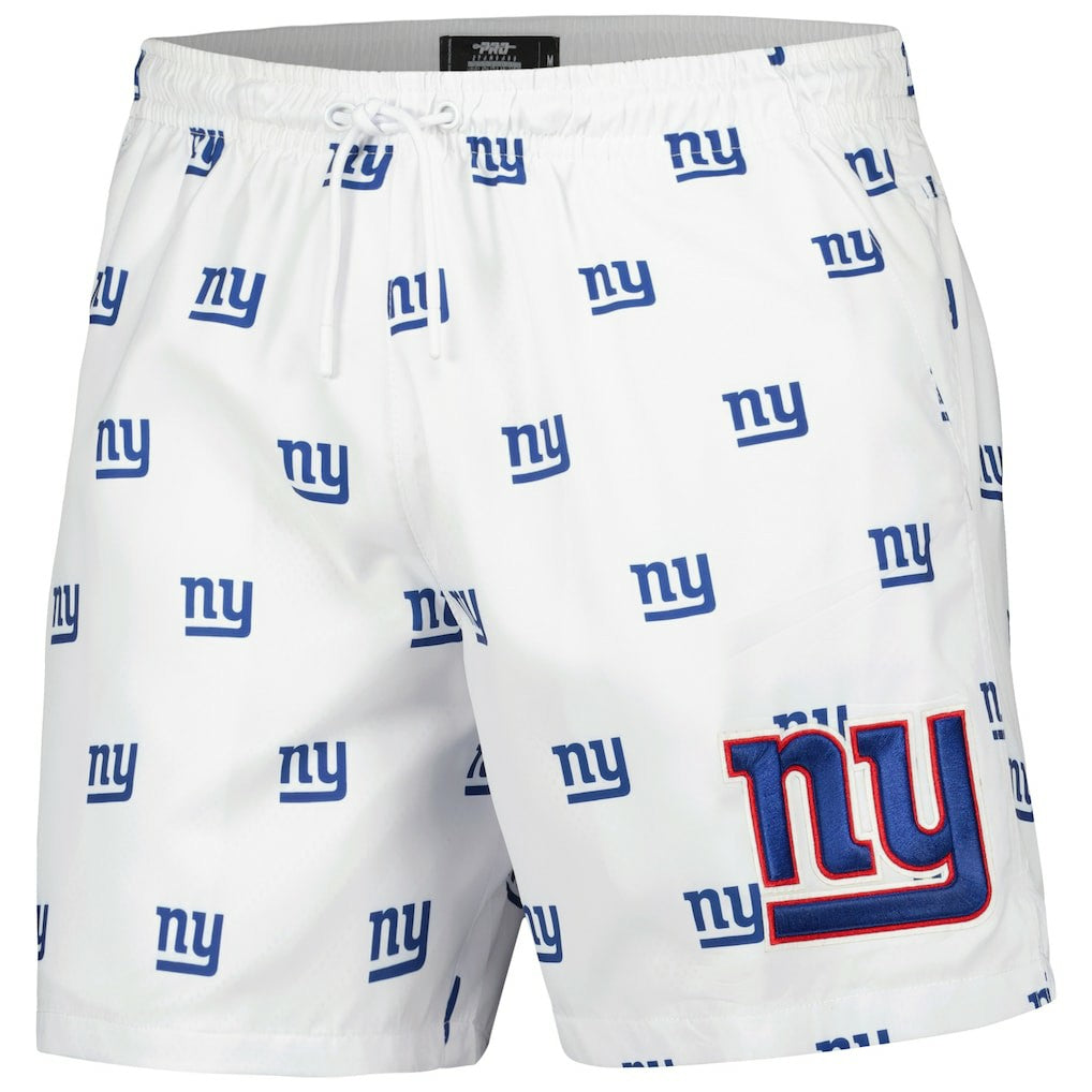 New York Giants Pro Standard Allover Print Mini Logo Shorts - White sale