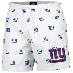 New York Giants Pro Standard Allover Print Mini Logo Shorts - White sale
