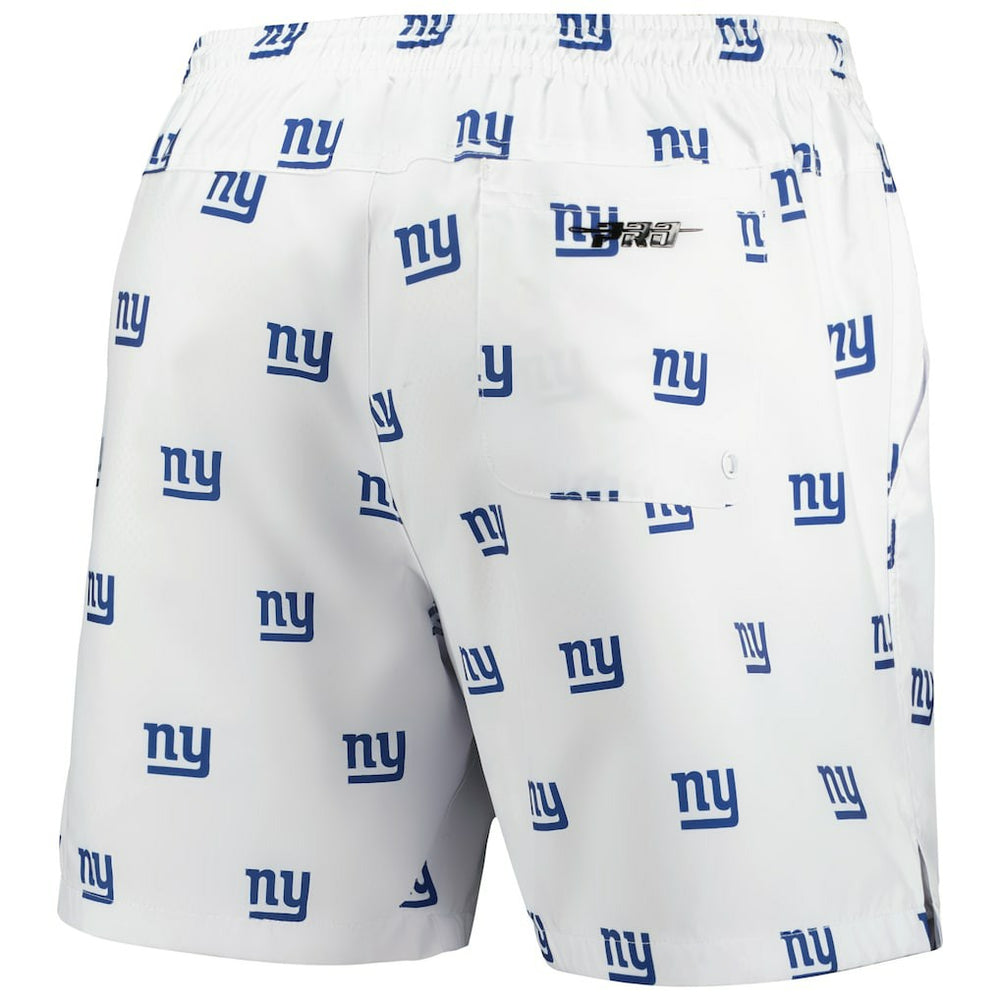 New York Giants Pro Standard Allover Print Mini Logo Shorts - White sale
