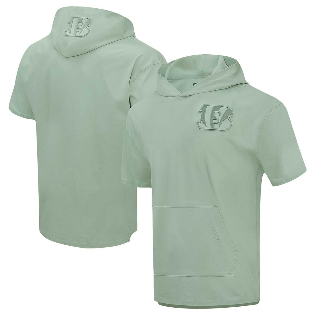 Cincinnati Bengals Pro Standard Neutrals Short Sleeve Pullover Hoodie - Light Green outlet