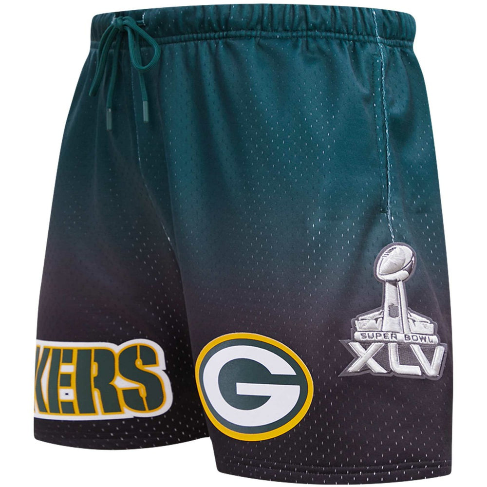 Green Bay Packers Pro Standard Ombre Mesh Shorts - Black/Green sale