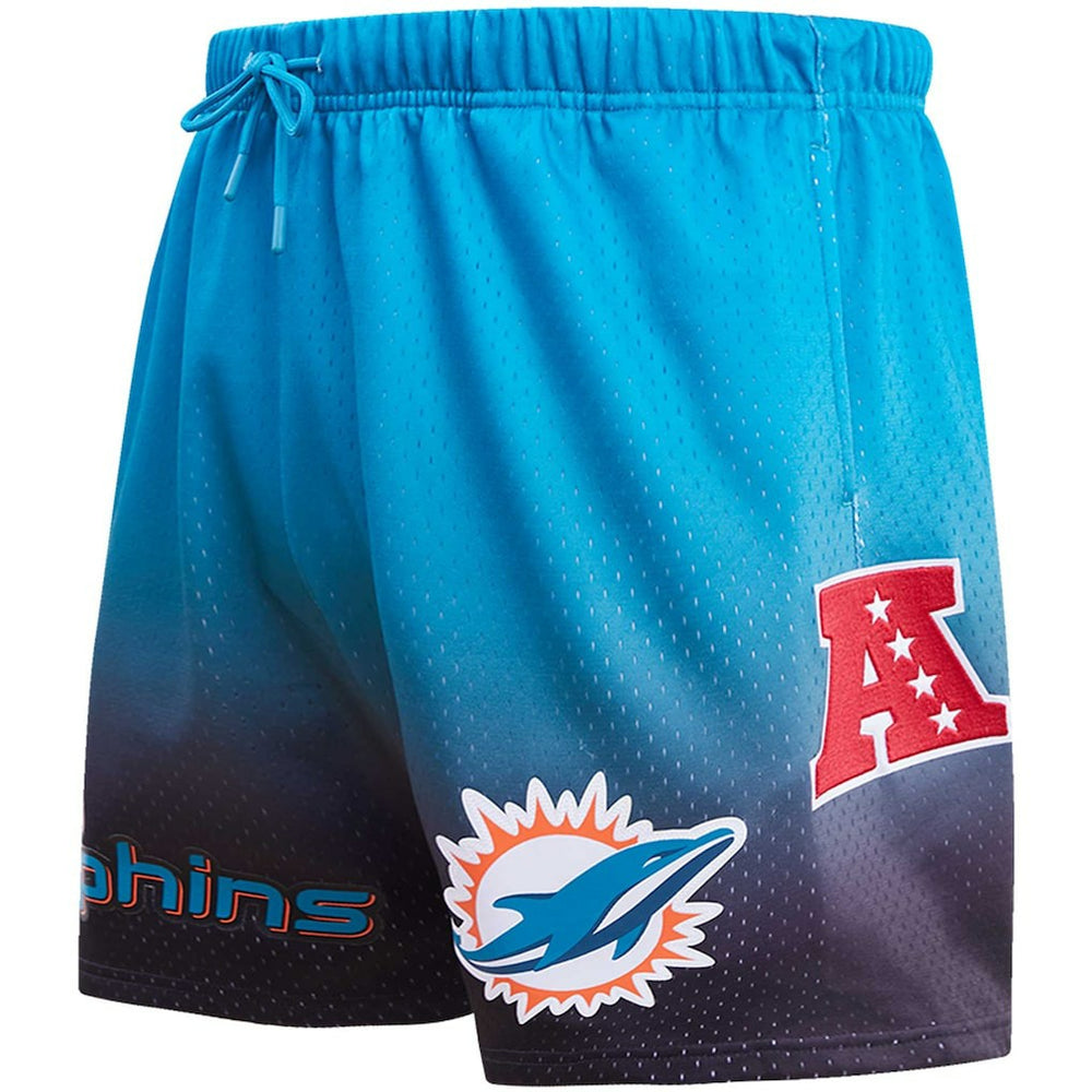 Miami Dolphins Pro Standard Ombre Mesh Shorts - Black/Aqua for sale