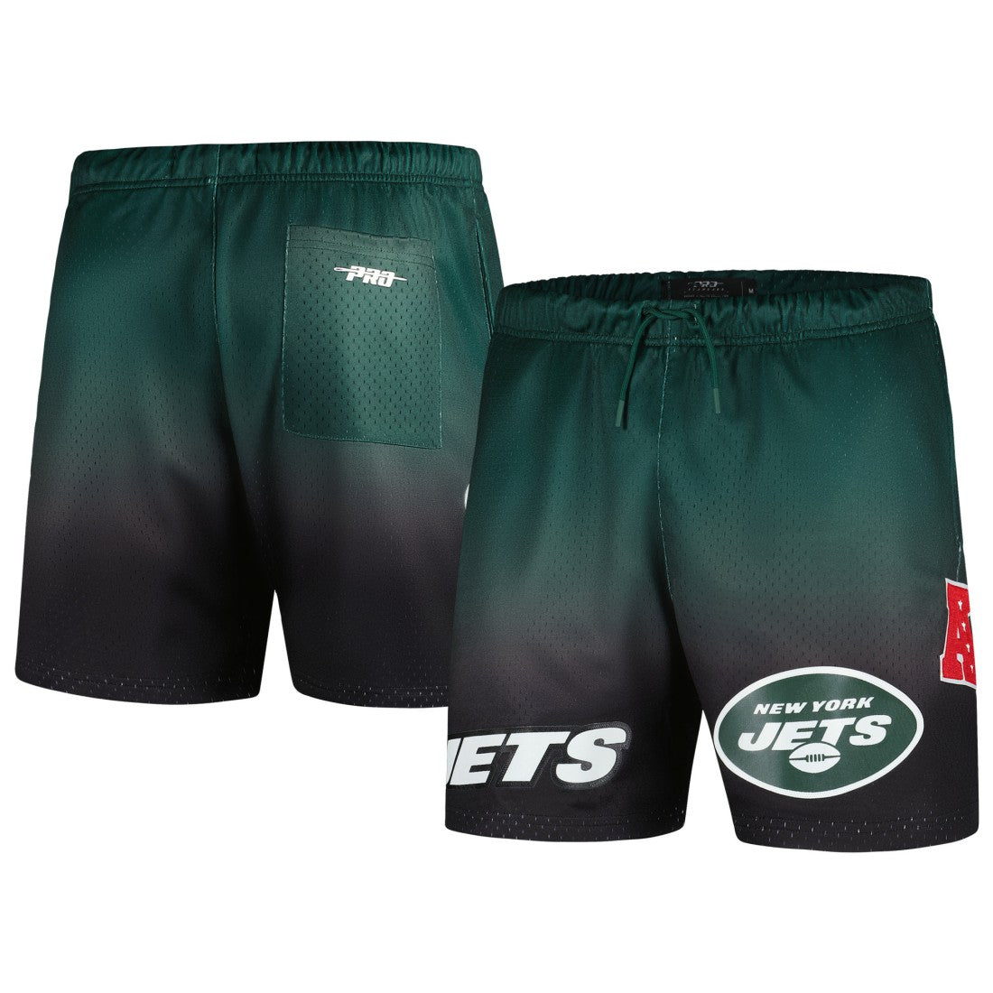 New York Jets Pro Standard Ombre Mesh Shorts - Black/Green discount