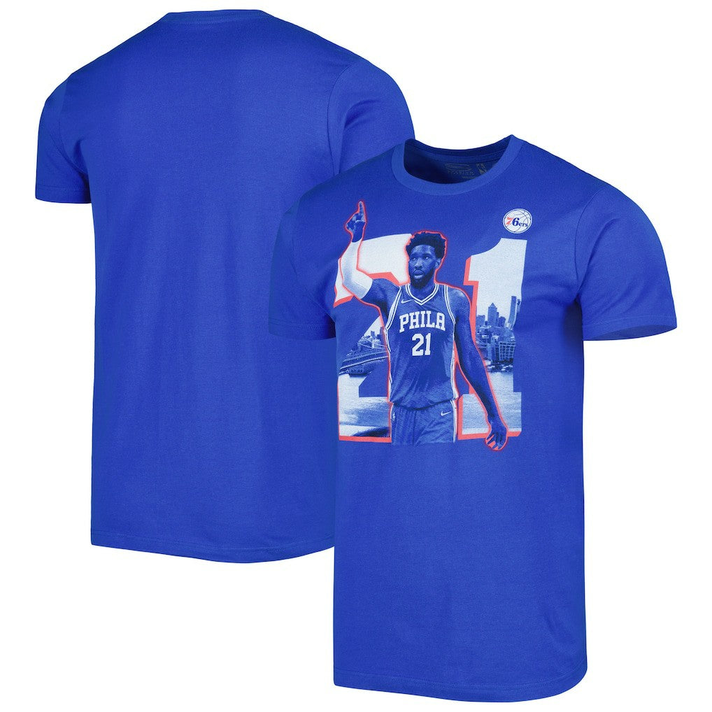 Joel Embiid Philadelphia 76ers Stadium Essentials Unisex Player Skyline T-Shirt - Royal sale