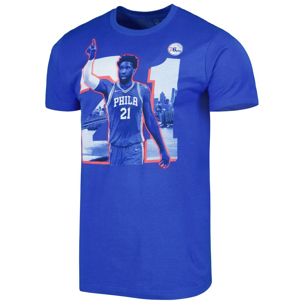 Joel Embiid Philadelphia 76ers Stadium Essentials Unisex Player Skyline T-Shirt - Royal sale