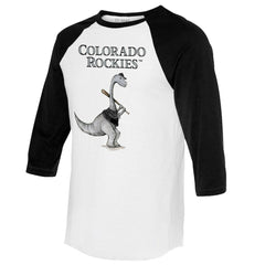 Colorado Rockies Tiny Turnip Women's Bronto 3/4-Sleeve Raglan T-Shirt - White/Black