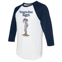 Tampa Bay Rays Tiny Turnip Women's Bubbles 3/4-Sleeve Raglan T-Shirt - White/Navy