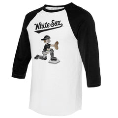 Chicago White Sox Tiny Turnip Women's Caleb 3/4-Sleeve Raglan T-Shirt - White/Black