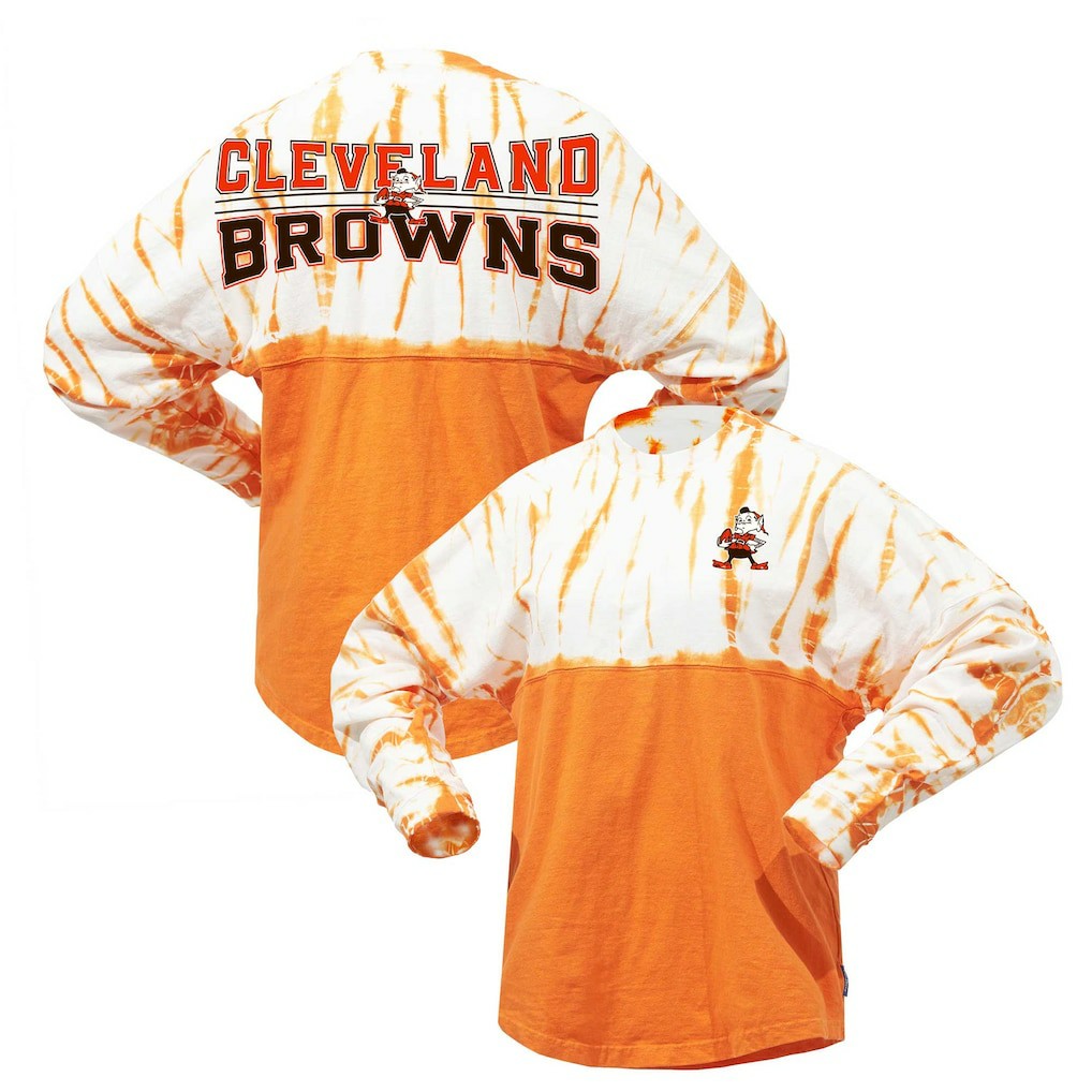 Cleveland Browns Women's Vintage Bamboo Spirit Jersey Long Sleeve T-Shirt - Orange outlet