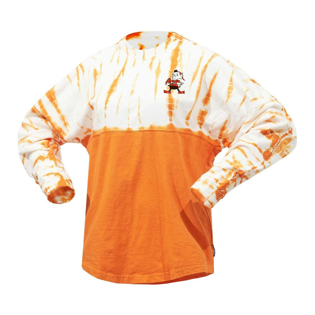 Cleveland Browns Women's Vintage Bamboo Spirit Jersey Long Sleeve T-Shirt - Orange outlet