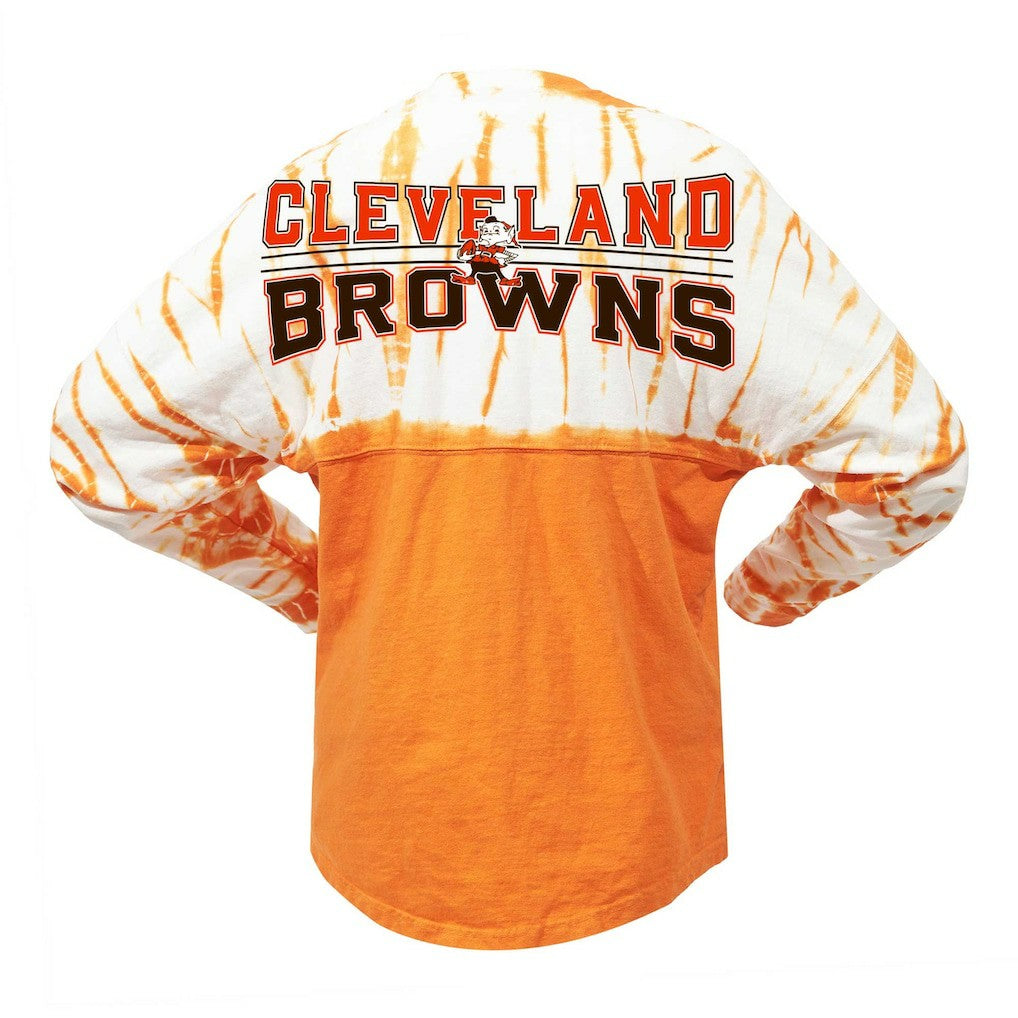 Cleveland Browns Women's Vintage Bamboo Spirit Jersey Long Sleeve T-Shirt - Orange outlet