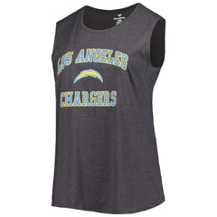 Los Angeles Chargers Women's Plus Size Tank Top - Heather Charcoal cheap