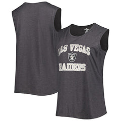 Las Vegas Raiders Women's Plus Size Tank Top - Heather Charcoal outlet